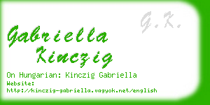 gabriella kinczig business card